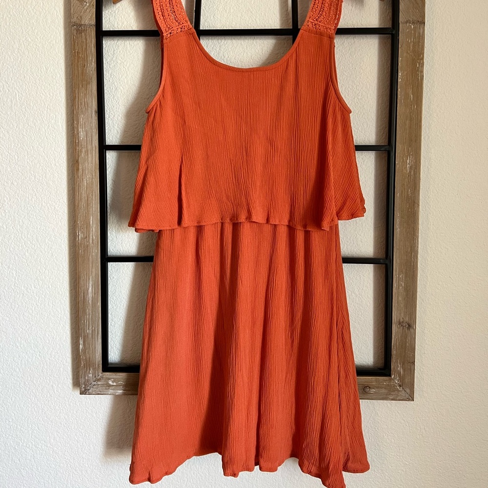 Francesca’s 2 layered orange dress